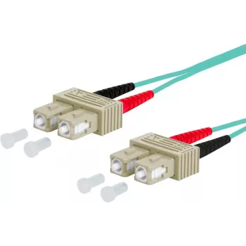 METZ CONNECT OpDAT patchkabel OM3 SC-duplex/SC-duplex multimode 5m aqua I-V(ZN)H 50/125