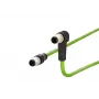 METZ CONNECT M12 Industrial Ethernet-patchkabel, D-gecodeerd, 4-polig, 5,0 m, afgeschermd, groen
