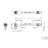 METZ CONNECT M12 Industrial Ethernet-patchkabel, D-gecodeerd, 4-polig, 5,0 m, afgeschermd, groen