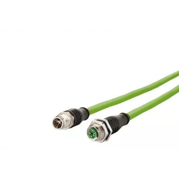 METZ CONNECT 142M2X12020 - 2 m - Cat6a - M12 - M12 - groen