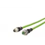 METZ CONNECT 142M2X12020 - 2 m - Cat6a - M12 - M12 - groen