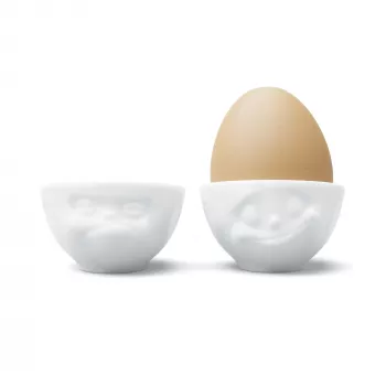 FIFTYEIGHT PRODUCTS eierdopjesset nr. 3 - Happy & Grumpy White