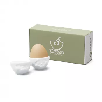 FIFTYEIGHT PRODUCTS eierdopjesset nr. 3 - Happy & Grumpy White