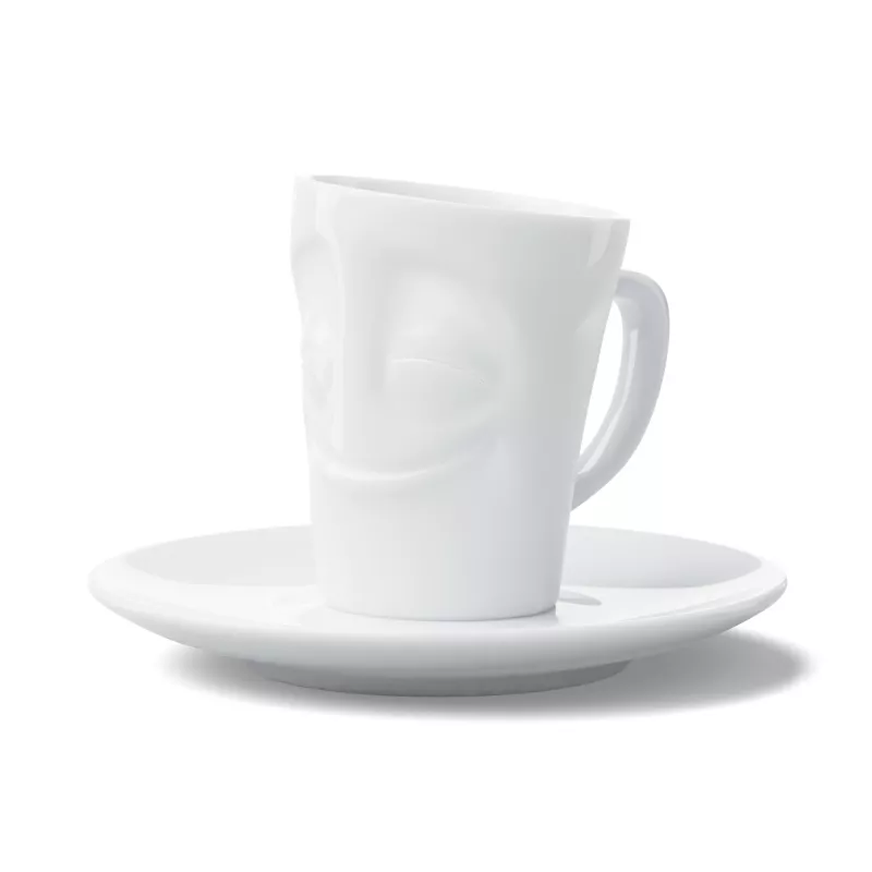 FIFTYEIGHT PRODUCTS espressokopje met oor 80ml - Cheerful White