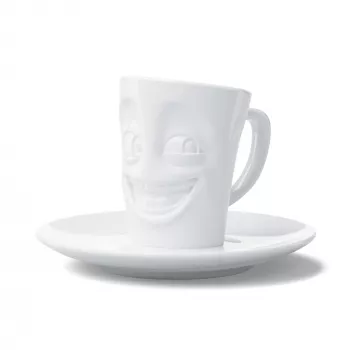 FIFTYEIGHT PRODUCTS FIFTYEIGHT Espressokopje met oor 80ml - Funny Wit