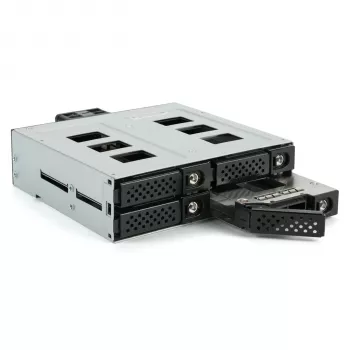 FANTEC MR-SA1242-12G SAS 12G & SATA 6G 1x5.25 inch voor 4x2.5 inch SSD/HDD Zwart (2521)