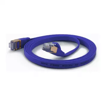 wantecWire CAT6A extra platte FTP patchkabel 1,0m blauw