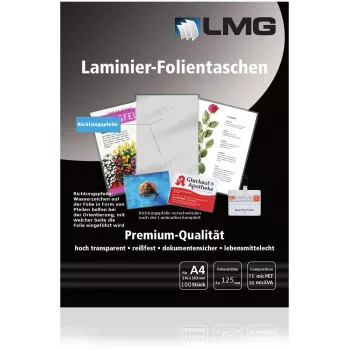 LMG lamineerhoezen A4 glanzend 125 micron 100 stuks