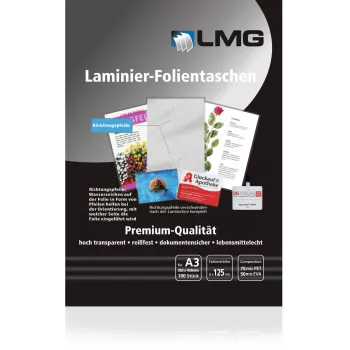 LMG lamineerhoezen A3 glanzend 125 mic 100 stuks