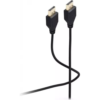 SHIVERPEAKS Flexline DisplayPort-kabel 1.2, stekker naar stekker, UHD 4K, Extra Slim, zwart, 2,0 m (FL31-49035)