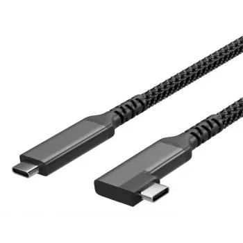 S CONN S/CONN maximum connectivity USB-C-oplaadkabel USB-C naar USB-C 3.2 100W PD textiel 90° - kabel - digitaal/data