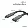 S CONN S/CONN maximum connectivity USB-C-oplaadkabel USB-C naar USB-C 3.2 100W PD textiel 90° - kabel - digitaal/data