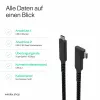 S CONN S/CONN maximum connectivity USB-C-oplaadkabel USB-C naar USB-C 3.2 100W PD textiel 90° - kabel - digitaal/data