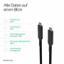 Flexline USB-C naar USB-C-kabel, USB 3.2 Gen 2, 100W PD, gevlochten nylon, 1 m (FL31-75004)