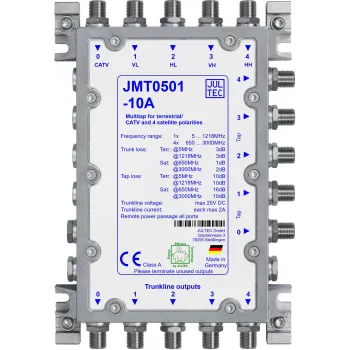 Jultec JMT0501-10A multi-tap-verdeler, 5 aftakkingen, passief, 10 dB