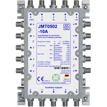 Jultec JMT0502-10A passieve multi-tap, 5 trunk-leidingen, 2 tap-uitgangen