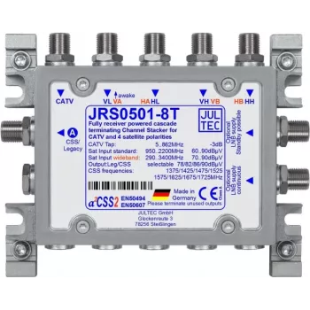 JULTEC JRS0501-8T 8-voudige multiswitch voor satelliet- en terrestrische tv