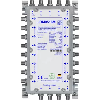 JULTEC JRM0516M 16-voudige multiswitch met 4 SAT-ingangen en 1 terrestrische ingang