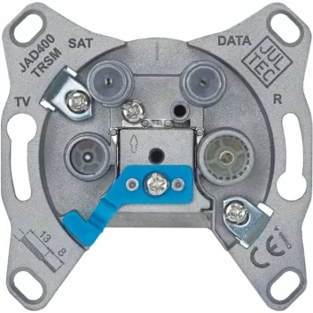 JULTEC JAD400TRSM 4-poorts multimedia wandcontactdoos TV/radio/SAT/modem 5-2400 MHz