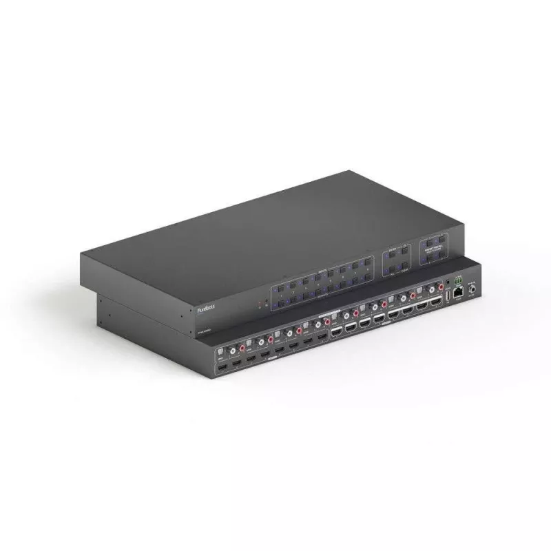 PureLink PureTools PT-MA-HD88DA - 8x8 HDMI-matrix, 4K@60Hz, HDCP 2.2, 18 Gbps, audio de-embedding, rack-monteerbaar