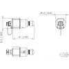 METZ CONNECT E-DAT Industry IP67 V4 kabelkoppeling RJ45 Field Jack-inzetstuk Cat.6