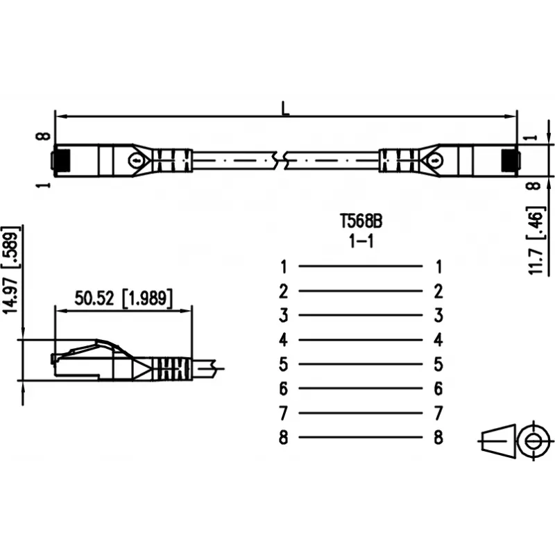 METZ CONNECT Cat.6A patchkabel 1308451002-E, violet, 1 m
