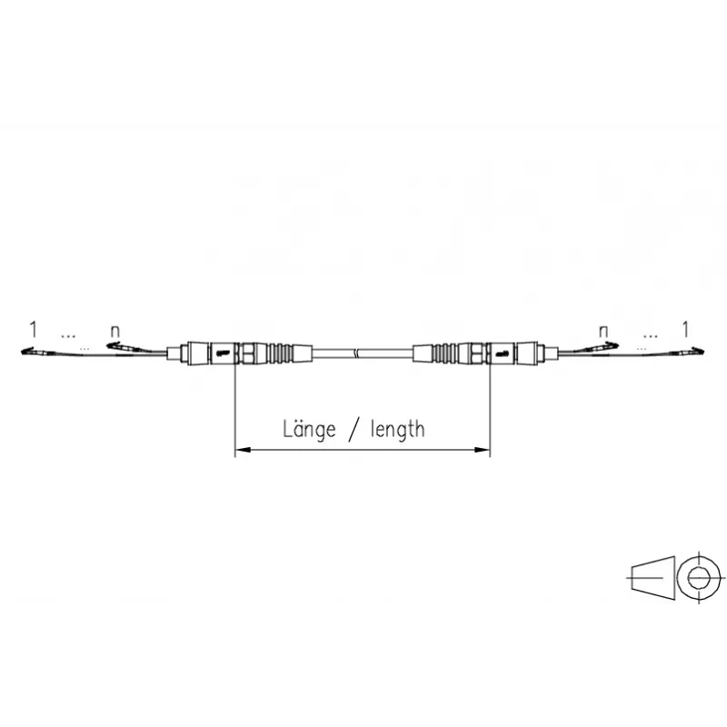 METZ CONNECT OpDAT VIK universele kabel 12x OS2 LC-LC, 50 m