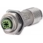 METZ CONNECT MMF881A115-0001 M12-bus, D-gecodeerd, IP67, veldconfectioneerbaar, met flens, 4-polig