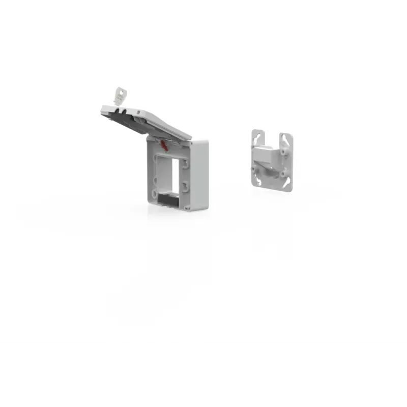 METZ CONNECT inbouwdoos IP44 2 poorten voor MC-module grijs - netwerkaccessoire