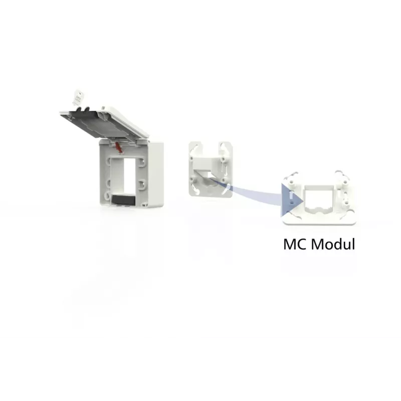 METZ CONNECT inbouwdoos IP44 2 poorten onbezet voor MC-module zuiverwit