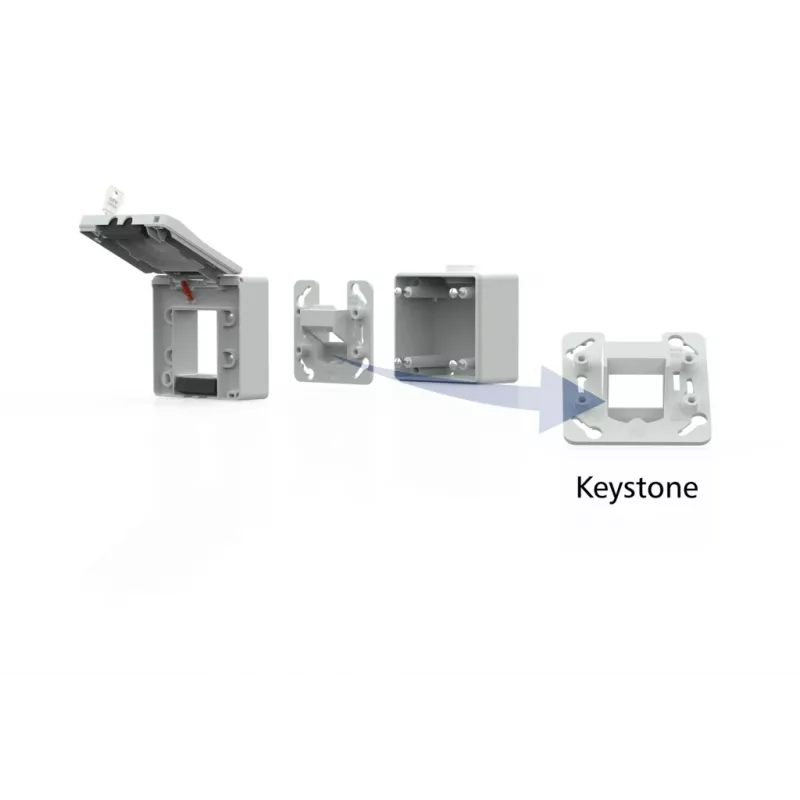 METZ CONNECT IP44 opbouwbehuizing grijs voor keystone-module 1309470003KI