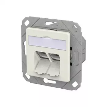 METZ CONNECT 130D381102-I E-DAT Cat.6A IDC UPk zuiverwit RJ45 keystone jack
