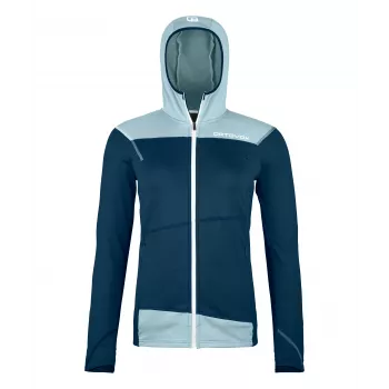 Dames hoodie Ortovox Fleece Light - Deep Ocean