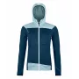 Dames hoodie Ortovox Fleece Light - Deep Ocean
