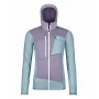 Dames hoodie Ortovox Fleece Grid - glacier grey