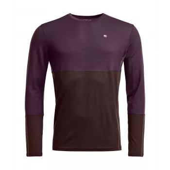 Ortovox 185 Rock N Wool Long Sleeve - Dark Wild Berry, maat M