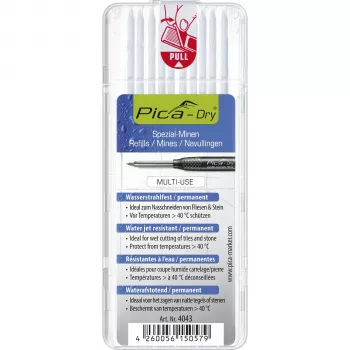 PICA-MARKER Pica DRY refills wit - 10 stiften, 2,8 mm, 85 mm