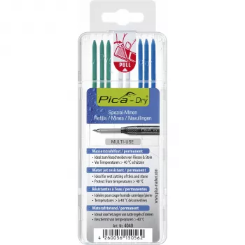 PICA-MARKER Pica DRY refills special - SB - 12 stiften (wit, groen, blauw)