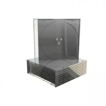 MEDIARANGE BOX21-M Jewelry Case - 1 Disc - Zwart - Transparant - Plastic - 120 mm - 140 mm