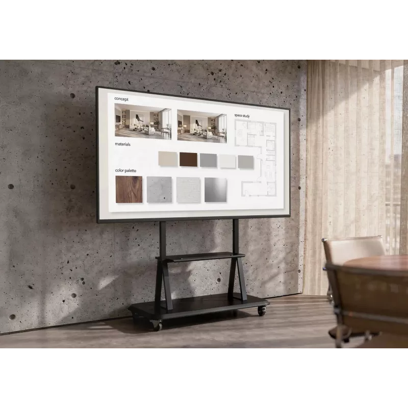 CELEXON Professional Adjust-55120MP mobiele displaystandaard voor 55-120 inch schermen, mat zwart
