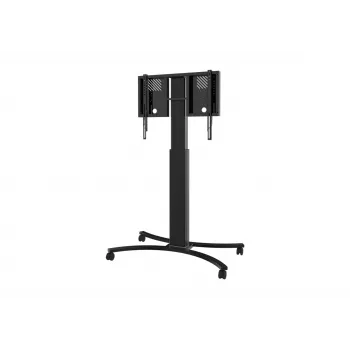 celexon Expert Adjust-4286MB mobiele displaywagen voor 42 inch-86 inch schermen, geanodiseerd aluminium, zwart (RAL 9005)