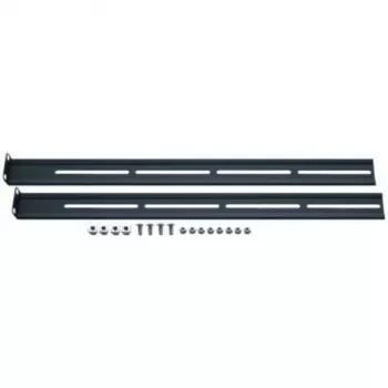 AIXCASE AIX-19K1UMR-B rack toetsenbord-ladegeleiderset - zwart - 1U - 19 inch