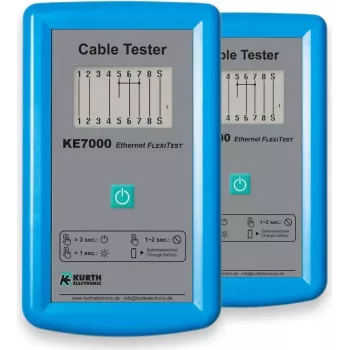 Kurth Electronic KE7000 UTP/STP kabeltester blauw