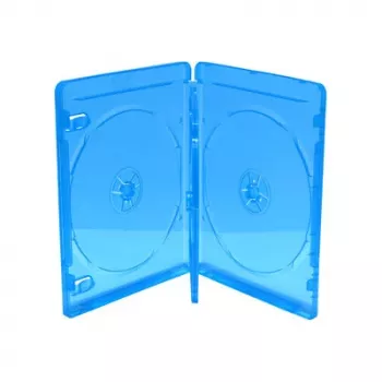 MEDIARANGE BOX38-3-30 Blu-ray-hoes - 3 discs - blauw - transparant - kunststof - 120 mm - RoHS