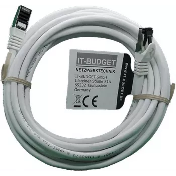 IT-BUDGET Full Copper Premium patchkabel - Flex AWG 26 - Cat.8.1 - 2000 MHz - halogeenvrij - PoE+ - 40 Gbit - wit - 5 m (90ITBFLEX81PK5W)