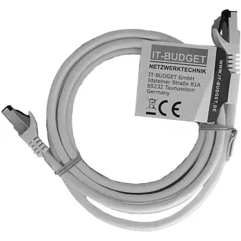 IT-BUDGET Full Copper Premium patchkabel - Flex AWG 26 - Cat.8.1 - 2000 MHz - halogeenvrij - PoE+ - 40 Gbit - wit - 3 m (90ITBFLEX81PK3W)