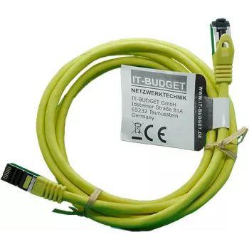IT-BUDGET Full Copper Premium patchkabel - Flex AWG 26 - Cat.8.1 - 2000 MHz - halogeenvrij - PoE+ - 40 Gbit - geel - 2 m (90ITBFLEX81PK2Y)