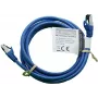IT-BUDGET Full Copper Premium patchkabel - Flex AWG 26 - Cat.8.1 - 2000 MHz - halogeenvrij - PoE+ - 40 Gbit - blauw - 2 m