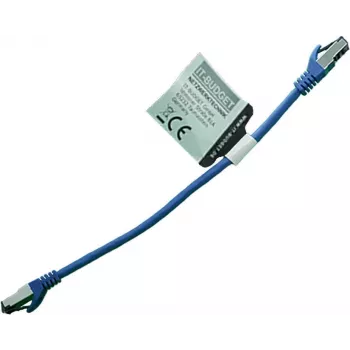 IT-BUDGET Full Copper Premium patchkabel - Flex AWG 26 - Cat.8.1 - 2000 MHz - halogeenvrij - PoE+ - 40 Gbit - blauw - 0,5 m