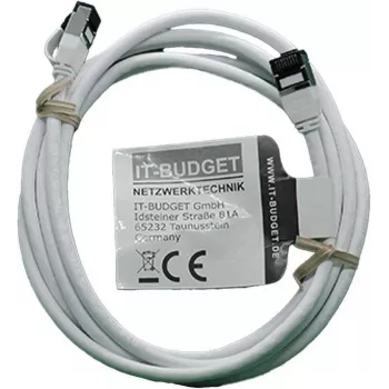 IT-BUDGET Full Copper Premium Patchkabel - Slim AWG 28 - Cat.8.1 - 2000 MHz - halogeenvrij - PoE+ - 40 Gbit - wit - 2 m (90ITBSLIM81PK2W)
